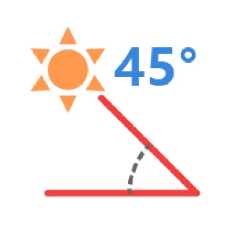 45度日照角度 / 45度阴影 / 45 Degree Shadows for Elevation