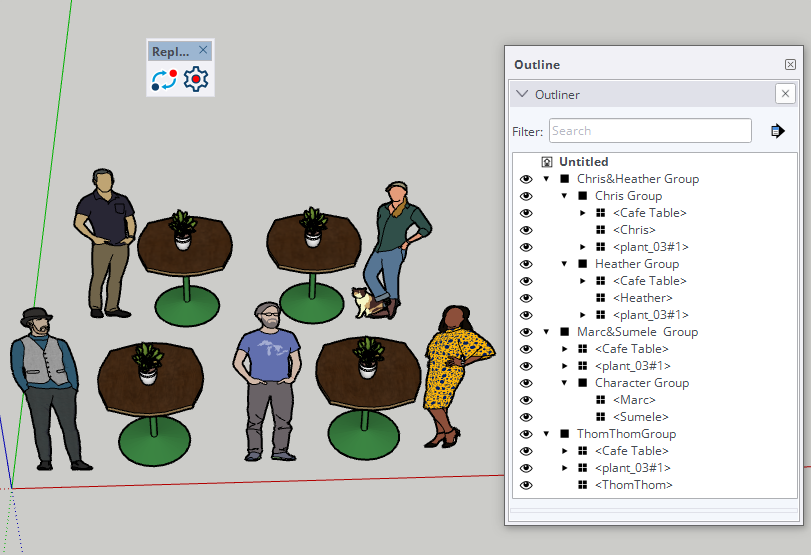 所有实例均按原位粘贴的结果